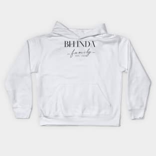 Belinda Family EST. 2020, Surname, Belinda Kids Hoodie